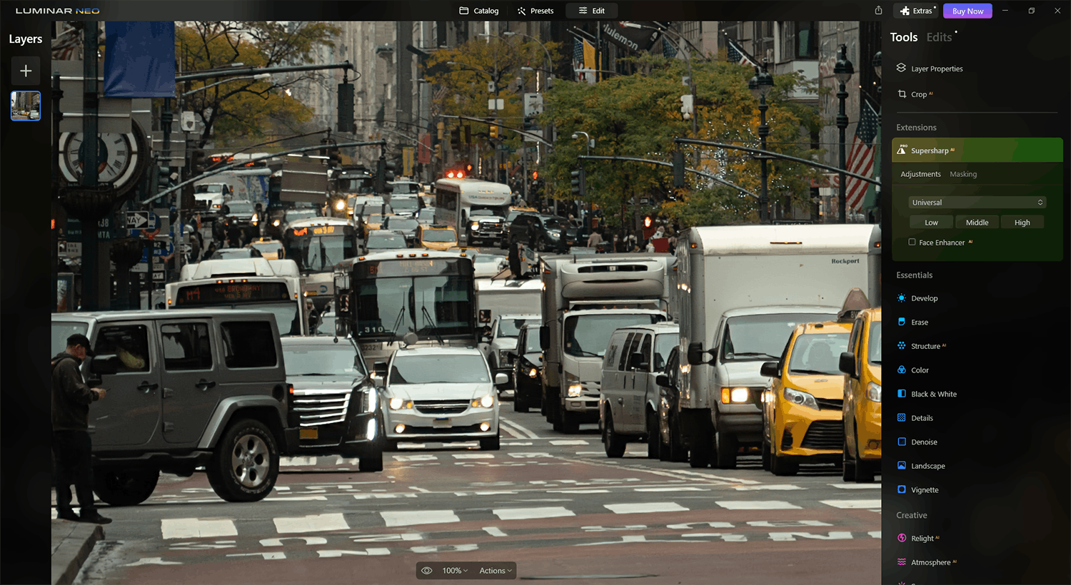 skylum luminar neo supersharp Supersharp i Luminar Neo